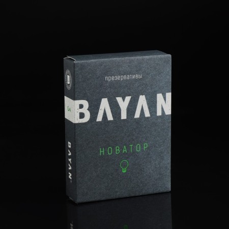 Bayan condoms, with ribs and dots, 3 pcs