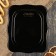 Zhostovsky tray "roses", black, with copyright painting, 24x20 cm