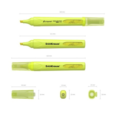 Marker Text Moister Erichkrause Liquid Visioline V-14 Neon, 0.6-4.0 mm, water-based liquid ink, yellow-1