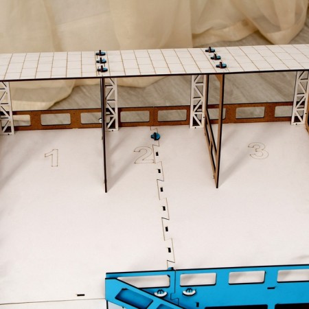 The prefabricated wooden model "Parking" Color-6