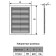 Ventilation ERA 1724 s, 170x240 mm, with a grid, ineffective, brown