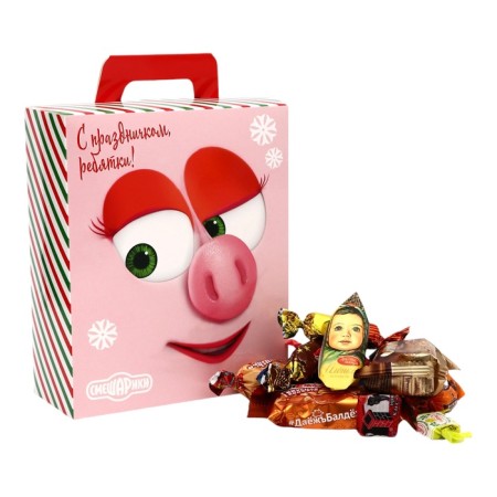 New Year. Gift set of sweets "Smeshariki", 750 g