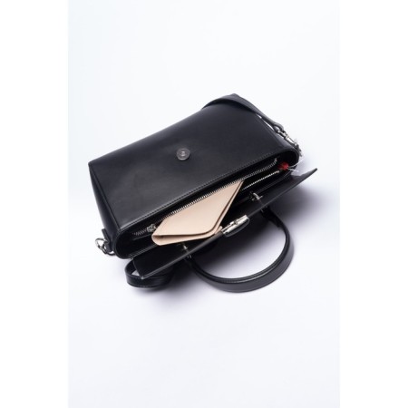 Bag women, genuine leather, Ludor black, 24x11x15 cm-4