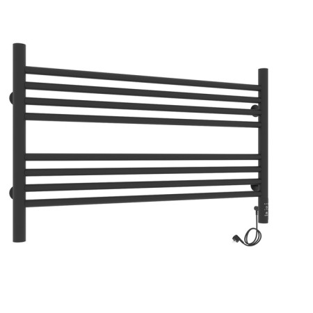 Towel electric heated Laris Olivia Chkch8, 800x500 mm, 8 crossbars, right, black-9