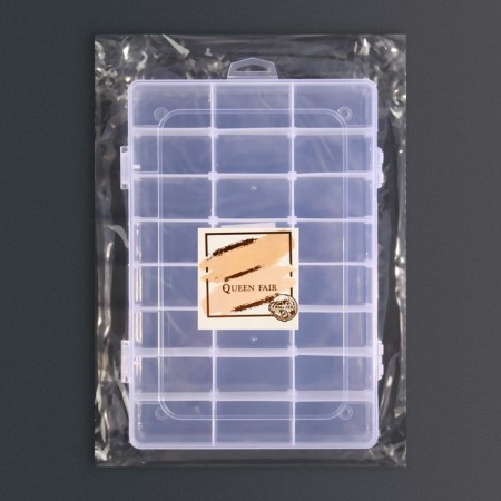 Organizer for decor, mobile cells, 24 cells, 19.7 × 13.3 × 3.5 cm, the color is transparent-6