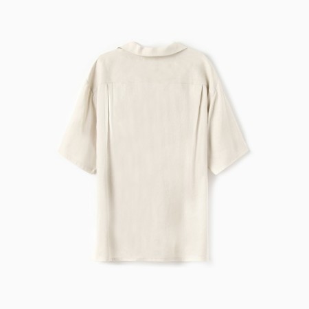 Men's shirt with short sleeve MIST R.48, milk-8