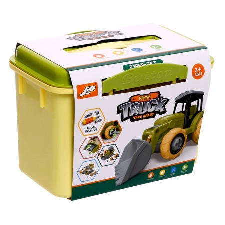 The designer of the screw "Tractor with 2 trailers", with a screwdriver, and accessories-11