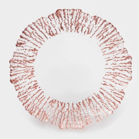 Glass of glass substitution “Shine”, D = 33 cm, edging pink gold
