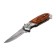Automatic Boyscout folding knife, wooden pen, 8.5/14.5 cm