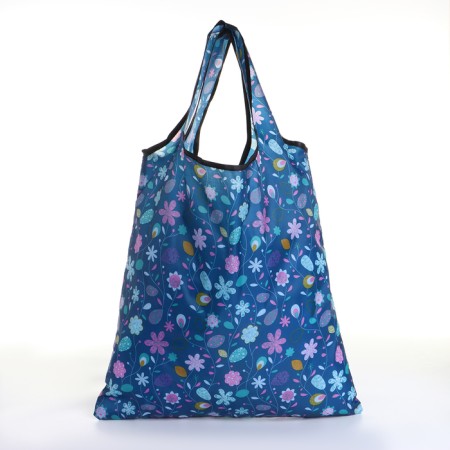 Household bag without fastening, folding, blue color-1