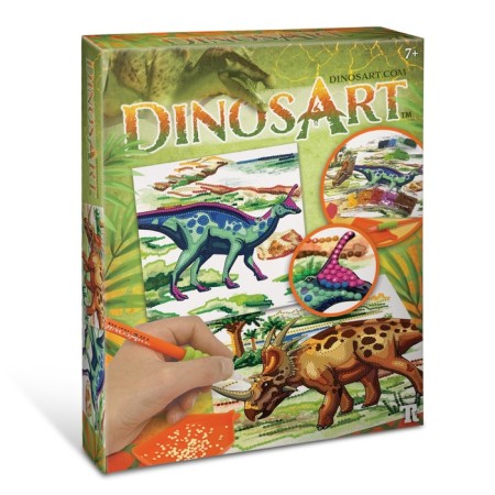 Picture on numbers from rhinestones Dinosart
