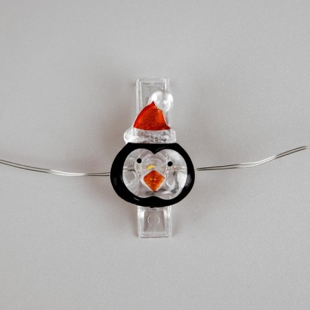 Garland “thread” 2 m Rosa with nozzles “clothing-pingvin”, IP20, silver thread, 20 LED, glow warm white, AAX2-4