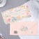Envenue for money "On the wedding day!" embossing, flowers, white background, 17x8 cm