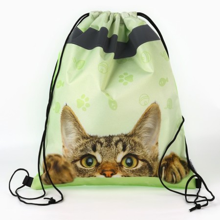 A bag for shoes with a reflective element "Funny kitten" 30 x 40 cm-10