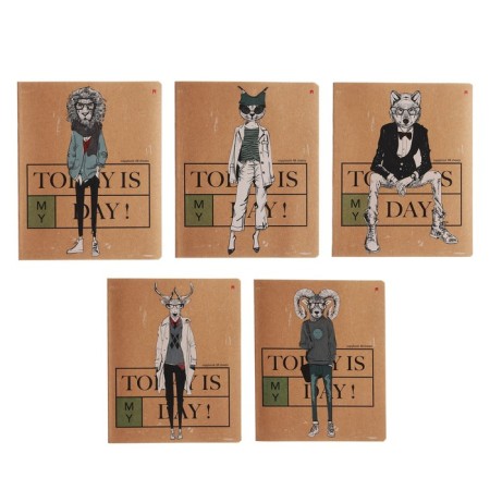 Notebook of 48 sheets in the cage "Today is my day!", Craft Cardboard, mix
