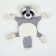 Textile toy with a raccoon rifle with a squeak, rustling, 26 x 28 cm