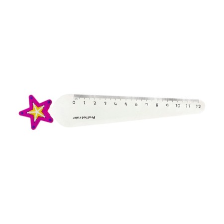 Plastic line 12 cm "star", purple
