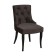 Verona chair, support of the wenge array, velor fabric, chocolate color