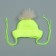 Knitted hat for dogs, with pompom, m-l (head volume 28 cm, height 9 cm), mix