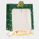 Gift package with the New Year window, embossing, 26 x 32 x 12 cm, green