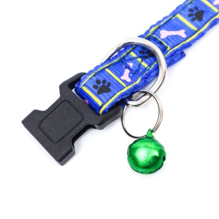 The two -layer collar with the fastx "Bones and legs", 30 x 1 cm, blue-6