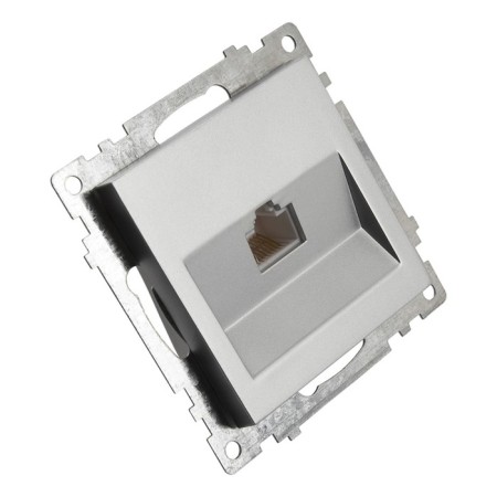 Computer outlet 1-seater RJ-45 (mechanism), Stekker series Katrin, GLS00-7107-03, silver 1022441-1