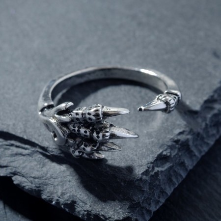 Ring "Right" claws, color black silver, dimensionless-1