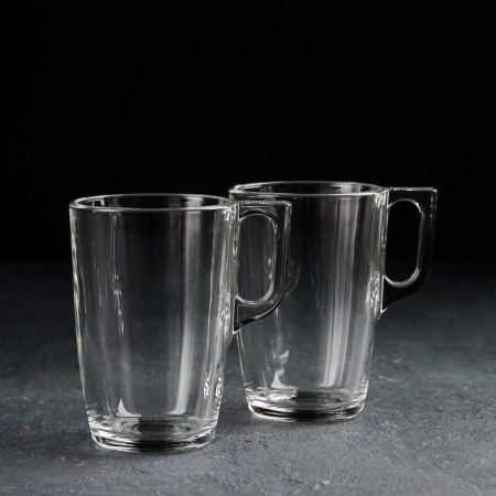 A set of glass mugs “TIME TIME. Kapuchino ", 400 ml, 2 pcs-1