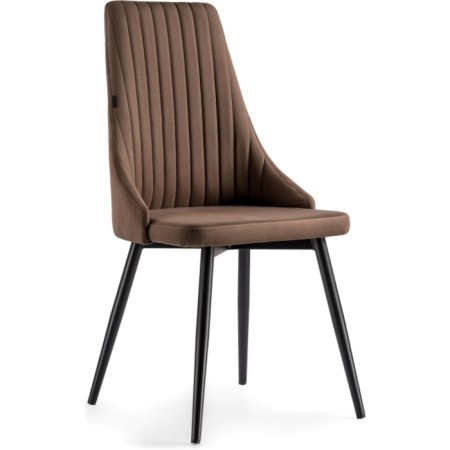 SHEET on the metal frame Narayan Velutto 23 metal/velor, black/brown 47x54x98 cm