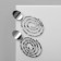 Earrings Metal "Gate" two ovals, color silver