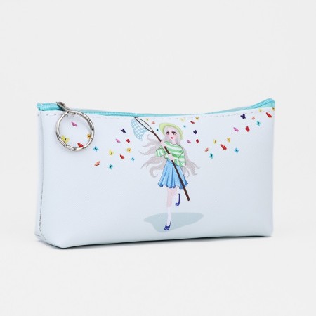 Lightning cosmetic bag, the color is light green/turquoise