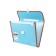 A4 Portfire folder 13 POSTDD BRAUBERG JOY (330x245x35 mm), with edging, label index, turquoise