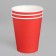 A glass of paper "red" for hot drinks, 250 ml, diameter 80 mm