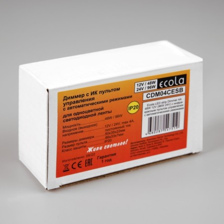 Dimmer Ecola for LED tape, 12 - 24 V, 4 A, remote control-5