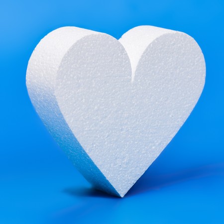 Floristic base "Heart from foam 22 x 5 cm
