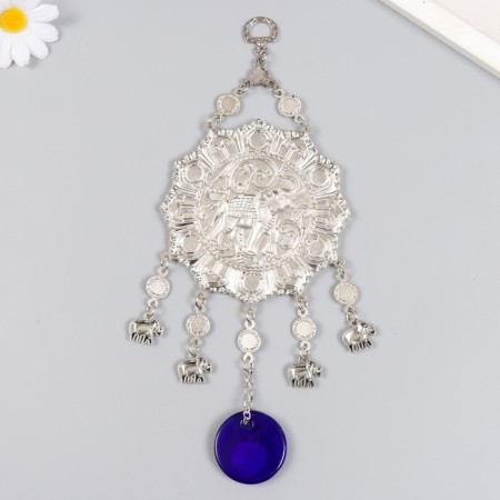 Suspension from the evil eye "Elephant in the Flower" + 5 suspensions 11x26.2 cm-2