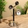 Table clock 32x22 cm, (diameter of 8 cm hours), brass