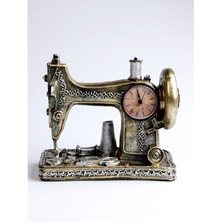 Table interior clock, “sewing machine”, on batteries, 23.5 × 10.5 × 20 cm, d-5.5 cm