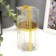 Glass of Glass for 1 candle "Peep" gold 11x5.5x5.5 cm