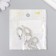 Decor for creativity metal, rhinestones "drop" silver 1.6x2.7 cm