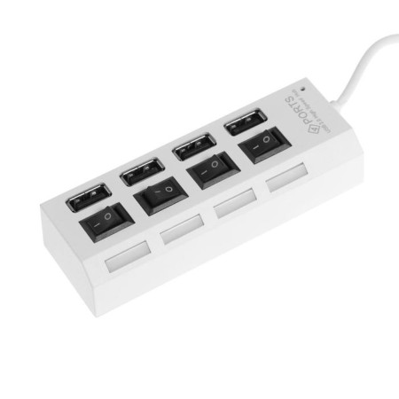 USB Luazon USB, 4 ports with individual white circuit breakers-3