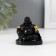 NECKE Polystone "Hothee with Golden Wand of Joua" Black 4x5x5.5 cm