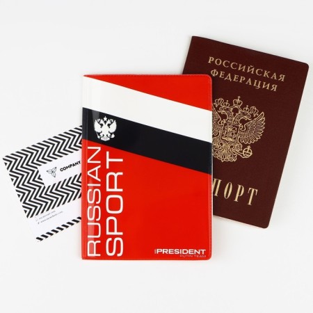 Cover for the passport "Russian Sport", flag, PVC