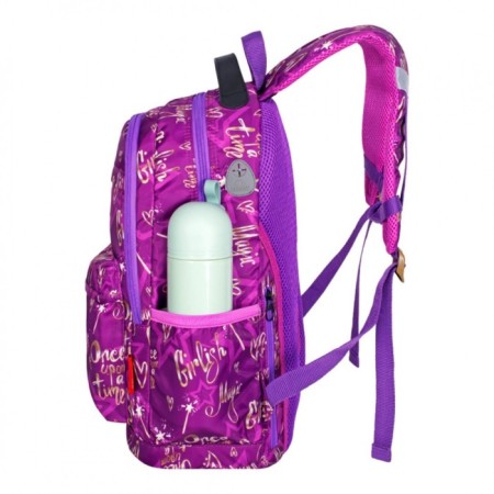 Youth backpack 43 x 29 x 18 cm, ergonomic back, Across 155, purple 155-14-1