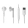Hoco L10 headphones, wired, inserts, microphone, Type-C, 1.2 m, white