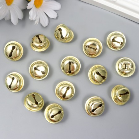 Set of decor for creativity "Bells Gold" set of 15 pcs 1x2x2 cm-2
