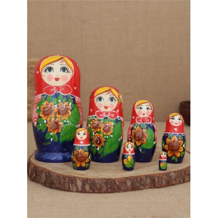 Nesting doll "sunflower" 7 puppet