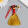 Suspension Textile "Golden broom with a fang. Hieroglyph - happiness" 14.5 cm