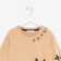 Kit for children (sweatshirt, trousers), beige/black mix, height 140 cm