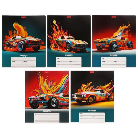 Notebook 12 sheets in the "Dynamic Auto" line, cover covered paper, block 65 g/m2, mix